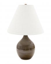 House of Troy GS200-SBR - Scatchard 19" Stoneware Accent Lamp in Scored Brown Gloss