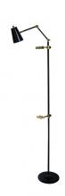 House of Troy RN301-BLK/AB - River North Easel Floor Lamp Black and Antique Brass Accents Spot Light Shade