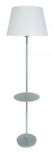 House of Troy VER502-PG - Vernon 3-Bulb Floor Lamps with Table In Platinum Gray