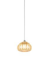 Vistosi DIAMA SP P AM NI L22 B UL - Diamante Suspension P Amber Satin Nickel L22bb UL