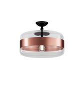 Vistosi FUTUR PL G CRRA NE E26 UL - Futura Ceiling Lamp G Crystal Copper Matt Black 1 E26 UL