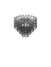 Vistosi MGIOG PL 50 CRFU CR E26 UL - Minigiogali Ceiling Lamp 50 Crystal Smoky Glossy Chrome E26 UL