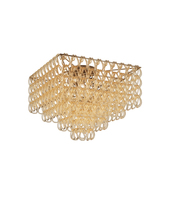 Vistosi MGIOG PL 65Q CRAM BR E26 UL - Minigiogali Ceiling Lamp 65q Crystal Amber Matt Bronze 1 E26 UL