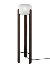 Vistosi SATA PT BCSF LFN E26 UL - Sata Floor Lamp White Shaded Black Ash Wood E26 UL