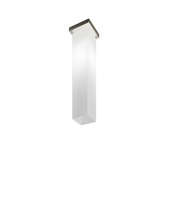 Vistosi TUBES PL 60 BCLU NO E26 UL - Tubes Ceiling Lamp 60 White Glossy Matt Nickel E26 UL