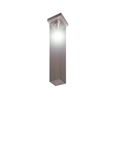 Vistosi TUBES PL 60 FUTR NO E26 UL - Tubes Ceiling Lamp 60 Smoky Transparent Matt Nickel E26 UL