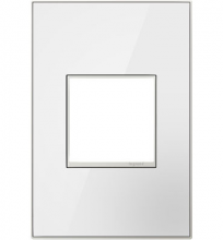 Legrand AWM1G2MWW4 - adorne® Mirror White-on-White One-Gang Screwless Wall Plate