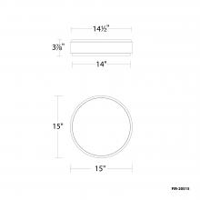 WAC US FM-20515-35-WT/AB - Salvo Flush Mount Light