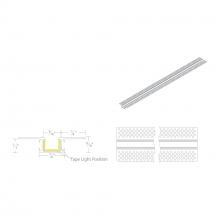 WAC US LED-T-RCH4-WT - InvisiLED® 8ft Recessed Mounted Mud-In Channel