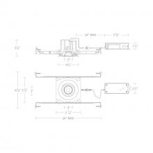 WAC US R3BRA-FCS-BN - Ocular 3.0 5CCT Round Adjustable Trim and Remodel Housing with New Construction Frame-In Kit and D