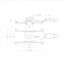 WAC US R3BRD-FCS-HZWT - Ocular 3.0 5CCT Round Donwlight Trim and Remodel Housing with New Construction Frame-In Kit and Dr