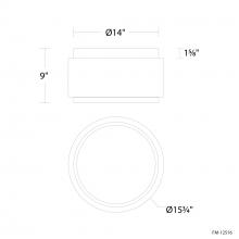 Modern Forms US Online FM-12516-40-BK - Preston Flush Mount Light