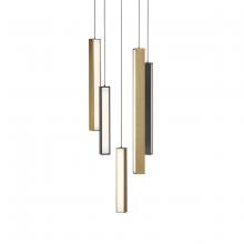 Modern Forms US Online PD-64805R-BK/AB-BK - Chaos Multilight Pendant Light