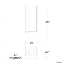 Modern Forms US Online PM-W1417-35-BZ - Ledge Outdoor Post Light