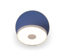 Koncept Inc GRW-S-MWT-MBL-PI - Gravy Wall Sconce - Matte White Body, Matte Blue plates - Plug-in