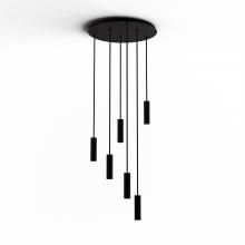 Koncept Inc CMP-C6-S-06-MTB - Combi Pendant 6" Circular 6 Combo Matte Black with Matte Black Canopy