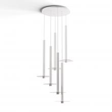 Koncept Inc CMP-C6-S-24-MWT+GCLR9 - Combi Pendant 24" Circular 6 Combo Matte White with Matte White Canopy