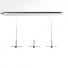 Koncept Inc CMP-L3-S-06-MWT+GBLU9 - Combi Pendant 6" Linear 3 Combo Matte White with Matte White Canopy