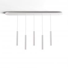 Koncept Inc CMP-L5-S-12-MWT - Combi Pendant 12" Linear 5 Combo Matte White with Matte White Canopy