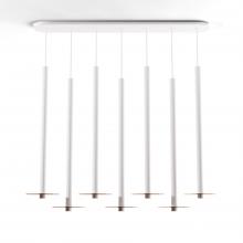 Koncept Inc CMP-L7-S-36-MWT+GTEA9 - Combi Pendant 36" Linear 7 Combo Matte White with Matte White Canopy