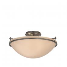 Hubbardton Forge 124304-SKT-07-SS0053 - Plain Large Semi-Flush