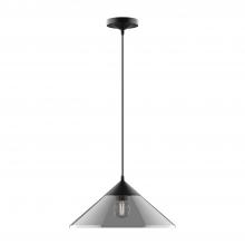 Alora Lighting PD521015MBSM - Mauer 15-in Matte Black/Smoked 1 Light Pendant